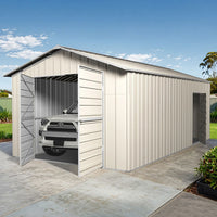 Garage Shed 7.21m x 4.17m x 3.24m Barn Door Workshop + Side PA Door with 4 Frames EXTRA High