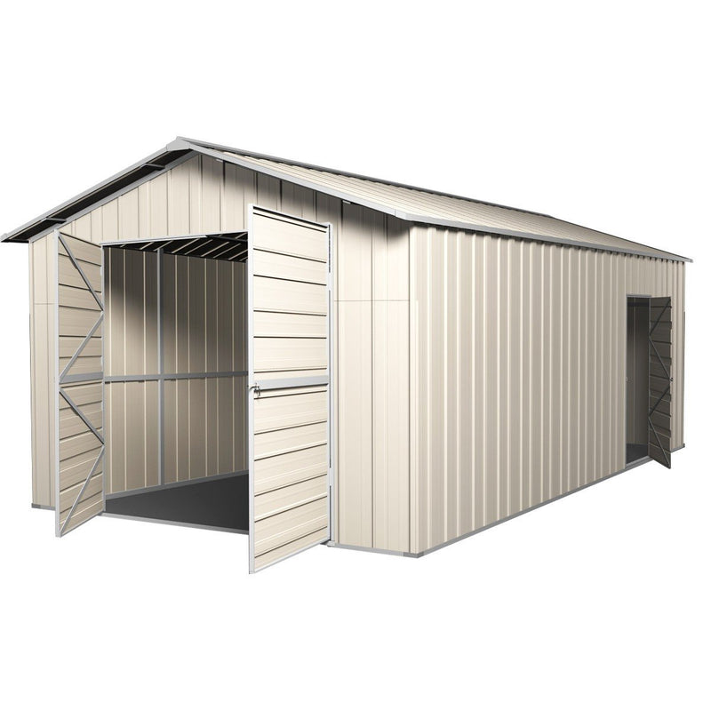 Garage Shed 7.21m x 4.17m x 3.24m Barn Door Workshop + Side PA Door with 4 Frames EXTRA High