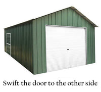 Garage Shed 7.21m x 4.17m x 3.24m with Roller Door