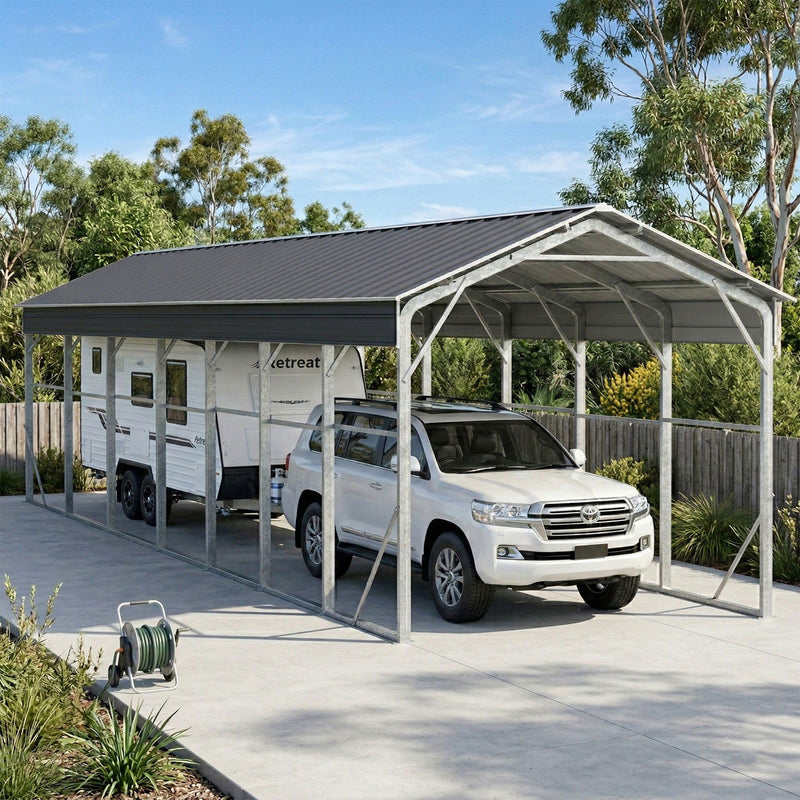 Carport 3.6 x 12.19m x 3.51m (Gable) Backyard Boat Portable Vehicle Shelter