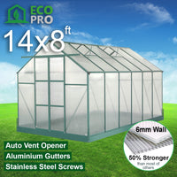 EcoPro 6mm 10-36ft Long x 8ft Wide Greenhouse