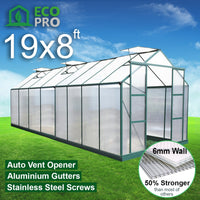 EcoPro 6mm 10-36ft Long x 8ft Wide Greenhouse