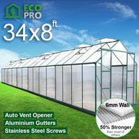 EcoPro 6mm 10-36ft Long x 8ft Wide Greenhouse