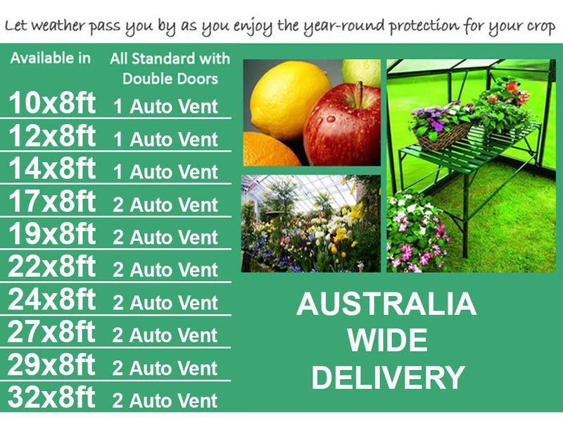 EcoPro 6mm 10-36ft Long x 8ft Wide Greenhouse