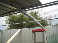 Garage Shed 6m x 3.45m x 2.4m (Gable) Double Barn Door Workshop with 4 Internal Trusses
