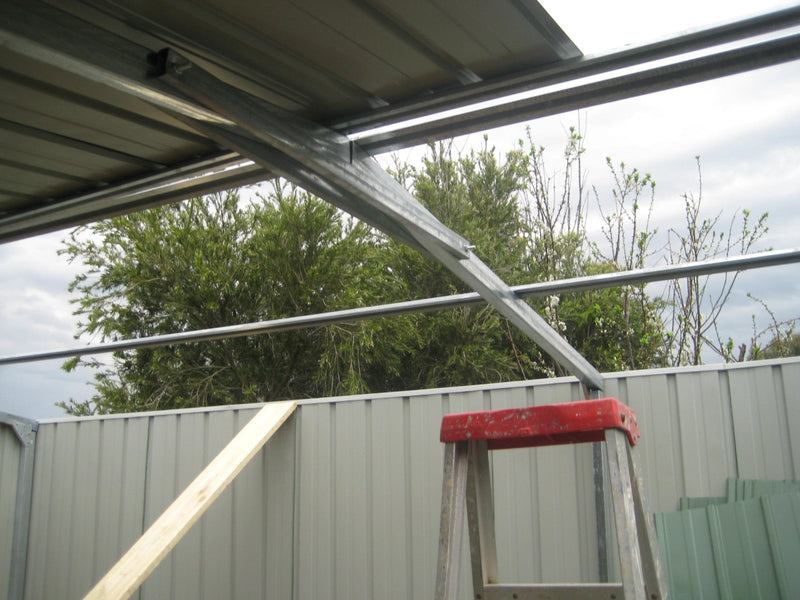 Garage Shed 6m x 3.45m x 2.4m (Gable) Double Barn Door Workshop with 4 Internal Trusses