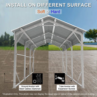 Carport 3.6 x 12.19m x 3.51m (Gable) Backyard Boat Portable Vehicle Shelter