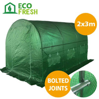 Greenhouse EcoFresh Walk in Greenhouses 3m x 2m x 2m Strong Galvanised Frame