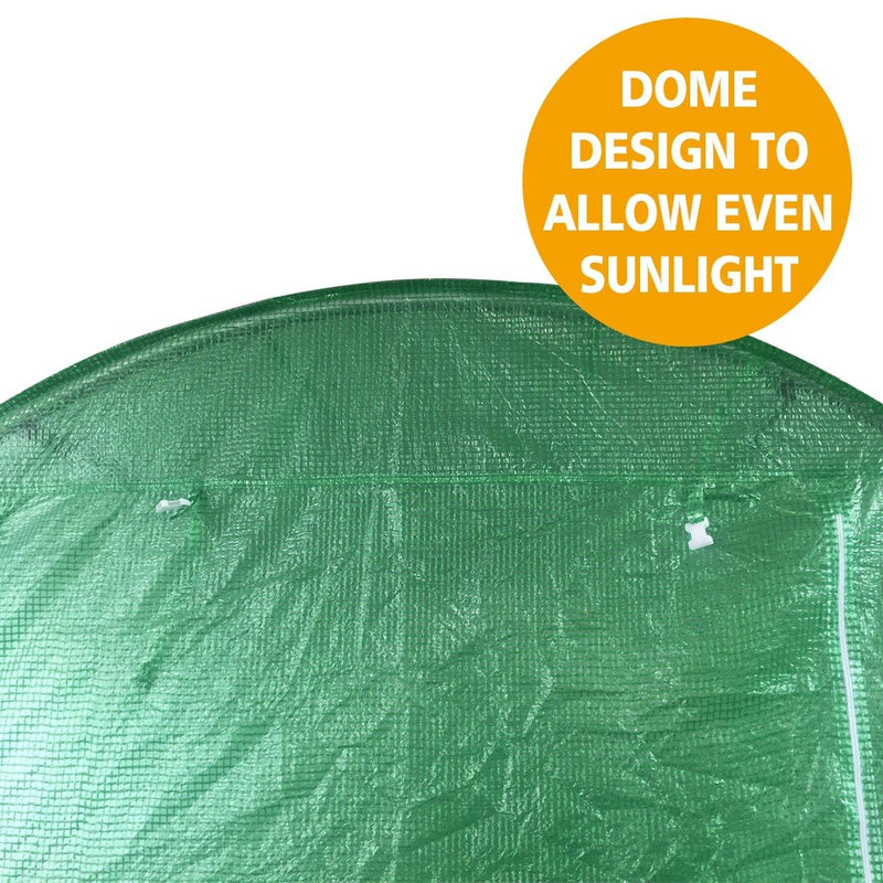 Greenhouse EcoFresh Walk in Greenhouses 3m x 2m x 2m Strong Galvanised Frame