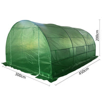 Greenhouse EcoFresh Walk in Greenhouses 4.5m x 3m x 2m Strong Galvanised Frame