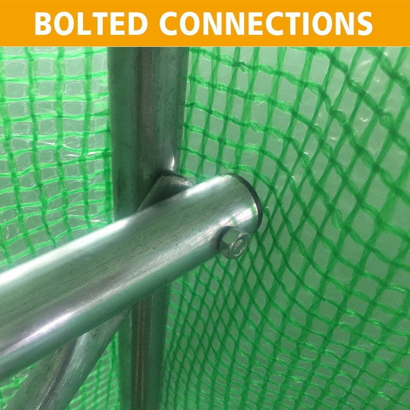 Greenhouse EcoFresh Walk in Greenhouses 4.5m x 3m x 2m Strong Galvanised Frame