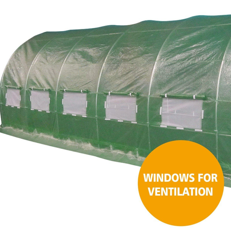 Greenhouse EcoFresh Walk in Greenhouses 6m x 3m x 2m Strong Galvanised Frame