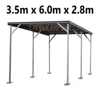 Vehicle Shelter 3.5m x 6m x 2.8m Steel Carport