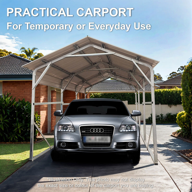Carport 6.23 x 12.19 x 4.27 m Vehicle Shelter
