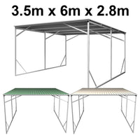 Vehicle Shelter 3.5m x 6m x 2.8m Steel Carport