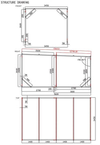 Vehicle Shelter 3.5m x 6m x 2.8m Steel Carport