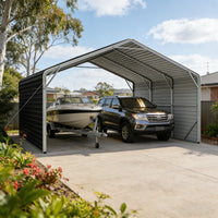 Double Carport 6m Wide x 6.03m Long with Enclosed Side Walls