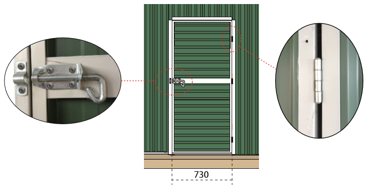 Garage 6m x 3.6m x 3m Double Barn Door Workshop Shed EXTRA High 4 Frames