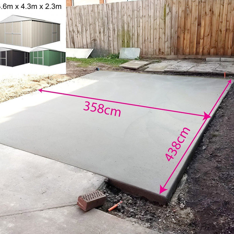 Garden Shed 3.45m x 4.3m x 2.4m Workshop (Extra High)