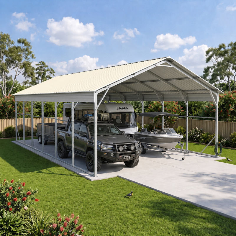 Carport 6.2 x 10.6 x 4.3 m Vehicle Shelter