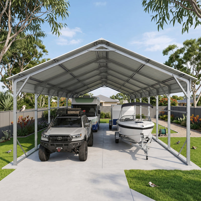 Carport 6.2 x 10.6 x 4.3 m Vehicle Shelter