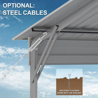 Carport 6.23 x 12.19 x 4.27 m Vehicle Shelter