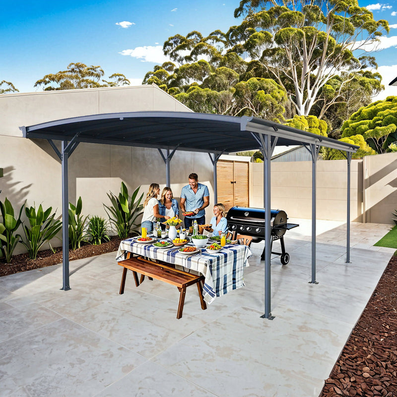 Carport 3m x 5.7m x 2.57m AluFrame 8mm PolyUV Roof