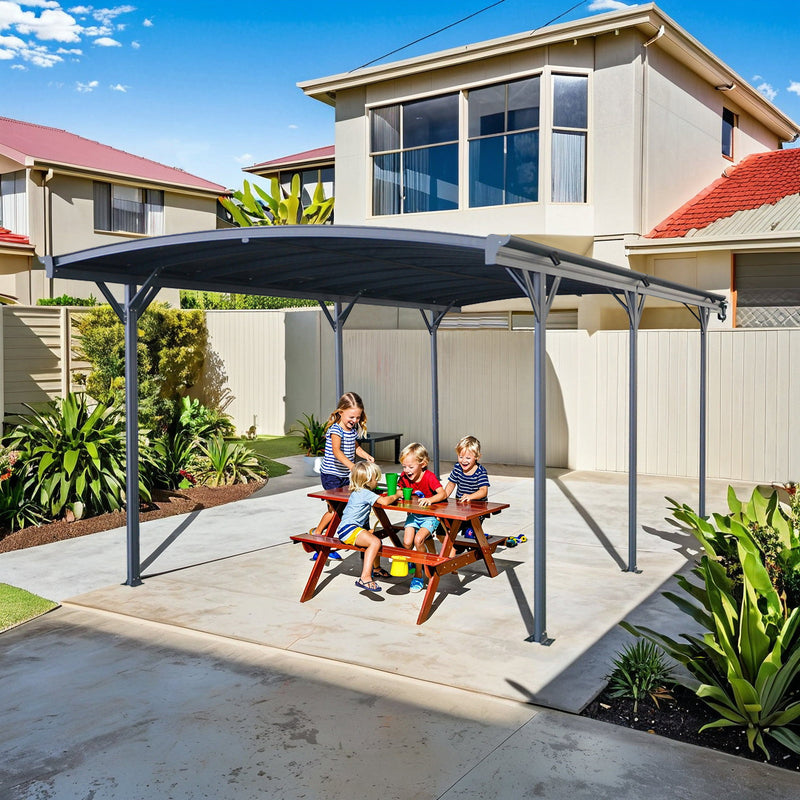 Carport 3m x 5.7m x 2.57m AluFrame 8mm PolyUV Roof
