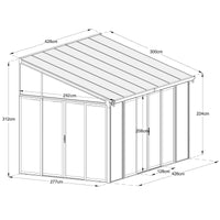DIY Aluminium Luxury Outdoor Sunroom Kit 10 x 14 ft