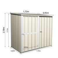 Garden Shed 1.75m x 0.9m x 2.15m Extra High