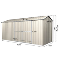 Garden Shed 4.30m x 1.75m x 2.4m