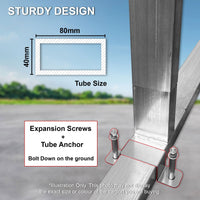 Double Carport 6m x 9.03m x 4.14m Backyard Portable Vehicle & Boat Shelter with Wrapped Roof