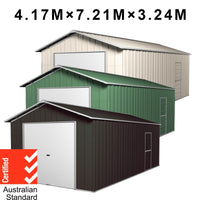 Garage Shed 7.21m x 4.17m x 3.24m with Roller Door