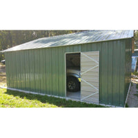 Double Garage 6.6m x 7.2m x 3.7m Widespan Roller Door Workshop