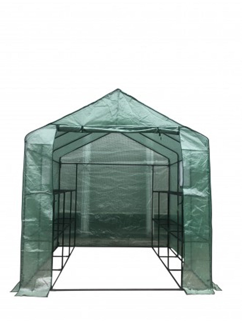 Eco Pro 200x200x200cm Walk in Tunnel Greenhouse PE Cover Tomato Plant Garden Green Shade
